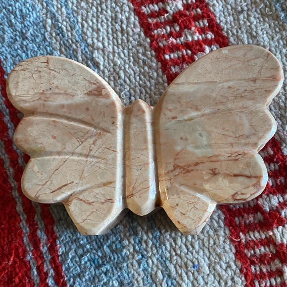 VTG Bohemian Marble Butterfly Napkin/Letter Holder! - Picture 3 of 7